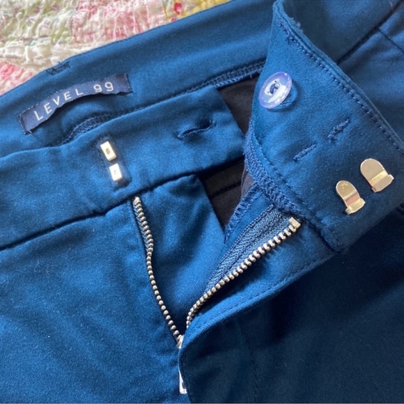 Level 99 Anthropologie | Francis Lacey Crop Trouser Pants in Nocturnal Navy 26 - Picture 4 of 15